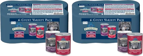 Vista 11 de Blue Buffalo Wilderness - Alimento húmedo para perros adultos, sin granos y con alto contenido de proteínas, variedad de carne de res y pollo &