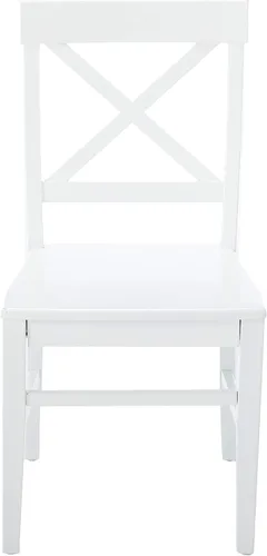 Vista 5 de Christopher Knight Home Roshan Farmhouse - Sillas de comedor de madera de acacia, color blanco