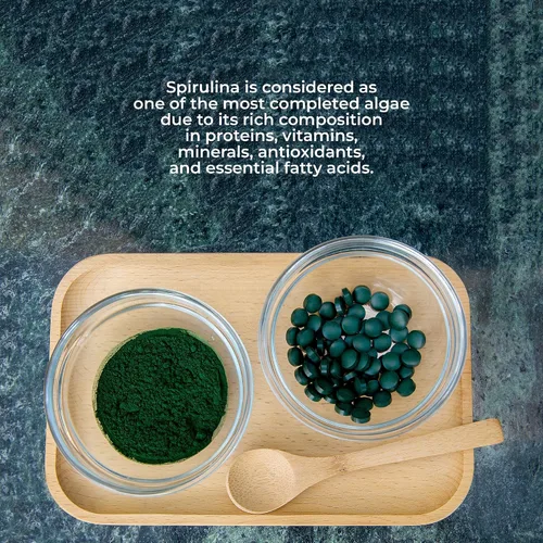 Vista 6 de Vidanat Algas espirulina 200 tabletas – 400 mg por tableta – Superalimento natural para energía, apoyo inmunológico y desintoxicación – 200 tabletas