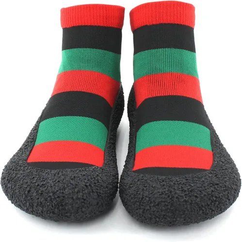 Vista 5 de Zapatos tipo calcetín descalzos para mujer y hombre, para deportes acuáticos, yoga, saltar, playa, caminar, fitness, calzado jamaicano, rasta, afro
