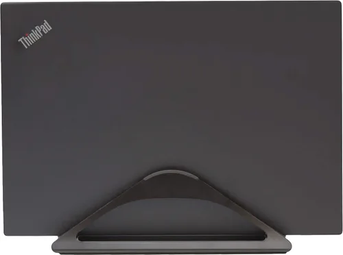Vista 9 de HumanCentric Soporte vertical para computadora portátil para escritorios en negro mate, soporte ajustable vertical para acoplar Apple MacBook