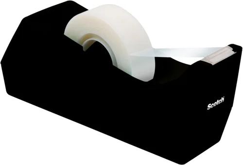 Vista 3 de Scotch, dispensador de cinta de escritorio, carrete de 1pulgada Color negro., Negro