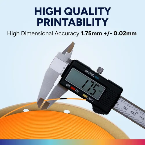 Vista 10 de OVERTURE - Filamento de ácido poliláctico (Easy PLA) para impresora 3D de 1.75 mm, bobina de cartón de 2.2 libras, precisión dimensional +/- 0.02