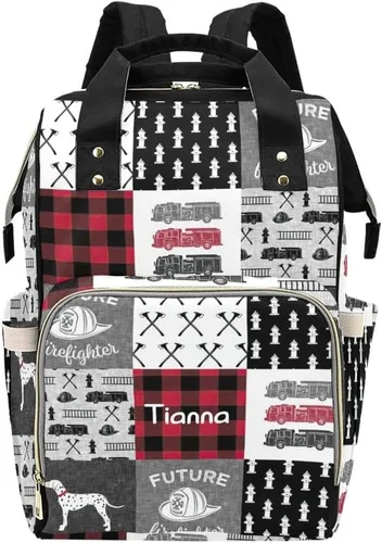 Vista 17 de XOZOTY Mochila de pañales personalizada con nombre para hombres y mujeres, bolsas de bebé de enfermería personalizadas, bolsa de viaje para hombros