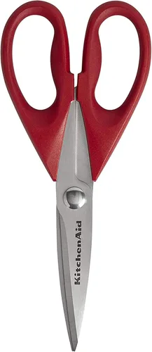 Vista 8 de Tijeras de cocina multiusos KitchenAid con funda protectora, tijeras de acero inoxidable duraderas, aptas para lavavajillas, mango de agarre suave