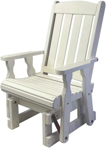 Vista 9 de Amish Casual Silla planeadora tratada con respaldo alto Mission de 600 libras (mancha de nogal oscuro)