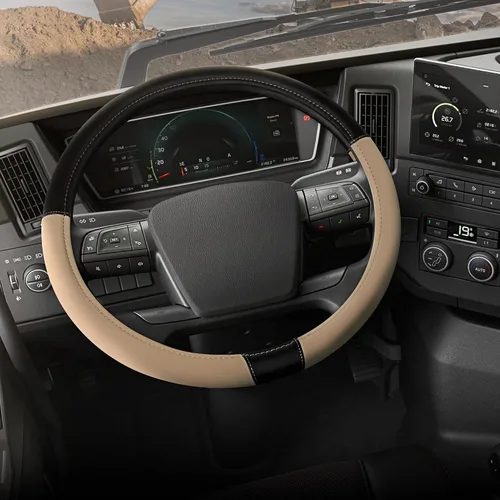 Vista 18 de Caterpillar Funda para volante ergonómica de dos tonos, agarre de piel suave.