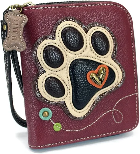 Vista 24 de Chala - Cartera con cremallera, para muñeca, 8 ranuras para tarjetas de crédito, piel sintética resistente Bluebird - Verde azulado