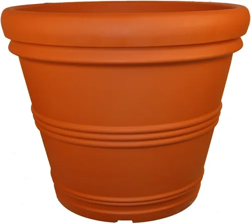 Vista 3 de Tusco Products RR135BK Classic - Maceta de jardín con borde enrollado, 13.5 pulgadas, color negro