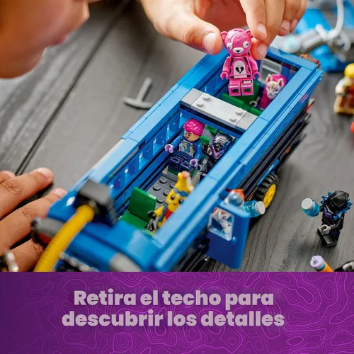 Vista 4 de LEGO Fortnite - Juguete de construcción de autobús de batalla – Juguete coleccionable de Fortnite para niños y niñas, a partir de 10 años – Juego