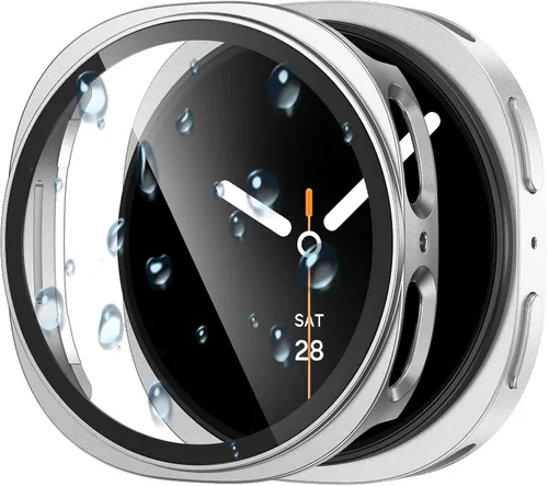 Vista 9 de Goton - Funda impermeable para Samsung Galaxy Watch 5 y 4 y FE, protector de pantalla de 40 mm con vidrio templado, 1 paquete de funda dura de PC