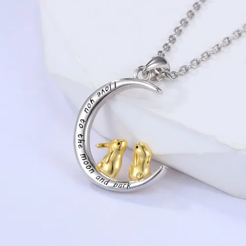 Vista 4 de Bolelis Girls Animal Necklace Gifts - Rabbit Wolf Sloth Flamingo Ladybug Mermaid Butterfly Unicorn Jewelry for Women Boys Teen Girls