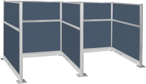 Vista 23 de Versare Cubículo eléctrico de panel silencioso preconfigurado Paredes divisoras de estación de trabajo Paneles de privacidad para cubículos Gris