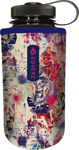 Vista 92 de Funda de neopreno para botella de agua Koverz, funda de neopreno, se ajusta a botellas de agua de 24-30 oz, lavable y reutilizable, tamaño grande