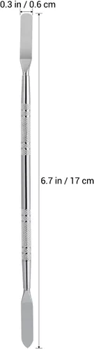 Vista 4 de Hemobllo Spudger de metal de 2 piezas para reparación electrónica, espátula de acero de alta dureza de 6.88 pulgadas, kit de herramientas
