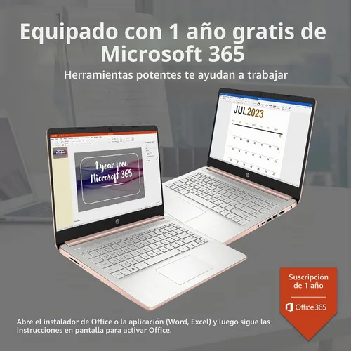 Vista 3 de HP 2022 Stream - Laptop BrightView HD de 14 pulgadas, Intel Celeron N4120, 4 GB de RAM, 64 GB SSD, gráficos Intel HD, cámara web 720p, 1 año Office