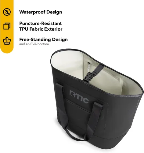 Vista 3 de Bolsa de mano ultra resistente RTIC, impermeable para playa, piscina, toalla, compras, de alta resistencia, resistente a perforaciones, pequeña