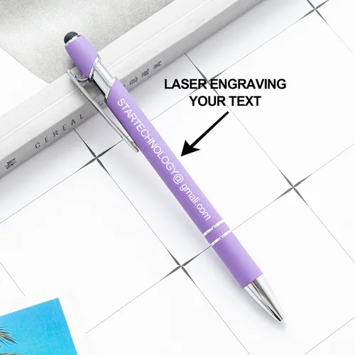 Vista 3 de AIFLM Bolígrafos personalizados con nombre a granel hasta 500 unidades de bolígrafos grabados gratis con tu nombre y texto para negocios