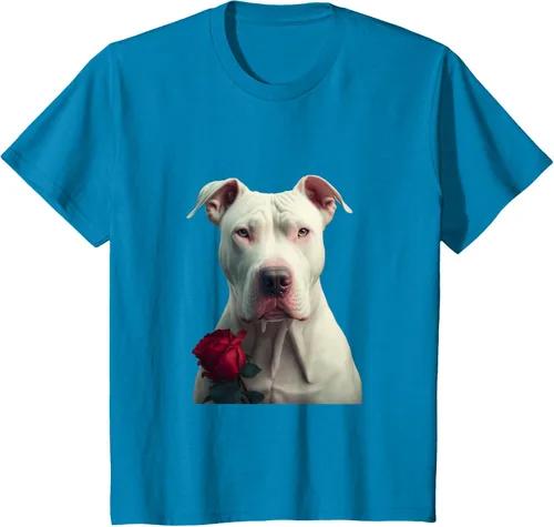 Vista 38 de Dogo Argentino Valentines Day Camiseta, Negro