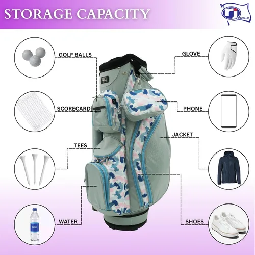 Vista 3 de RJ Sports Paradise - Bolsa para carrito de golf para mujer