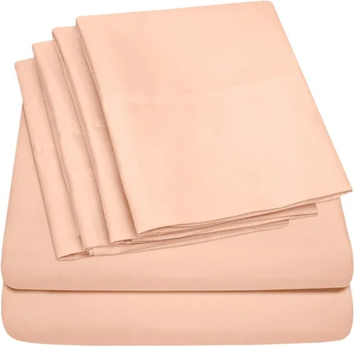 Vista 14 de Juego de sábanas de 4 piezas para camas individuales de 1500 hilos de microfibra de cepillado fino con bolsillo profundo - 1 funda de almohada