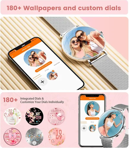 Vista 5 de LIGE Smart Watch for Women, 1.43" AMOLED Screen Smartwatch with Answer/Make Call for iOS/Android, Fitness Tracker with 120+ Sport Modes