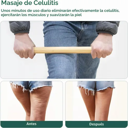 Vista 4 de Varilla de masaje de bambú - Rodillo para moldear el cuerpo, herramienta de masaje Guasha para relajar los músculos