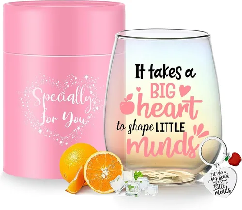 Vista 15 de Yalucky Regalos para mujer amiga, vaso de vidrio de 16.2 fl oz, regalos de cumpleaños para mujer, Llaveros para mujeres, regalo de graduación