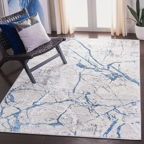 Vista 12 de SAFAVIEH Amelia Collection - Alfombra decorativa de 2 x 4 pies, gris y negro, diseño abstracto moderno, no desprende pelusa y de fácil cuidado