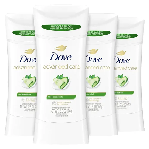 Vista 31 de Dove Advanced Care Anti Deo Stick Cool Essentials Pack de 12 para ayudar a la reparación de la barrera cutánea después del afeitado, control