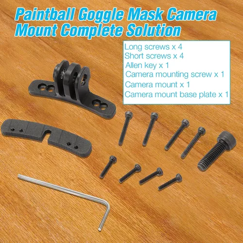 Vista 3 de Soporte para cámara de gafas: soporte duradero para máscara de paintball para filmación dinámica
