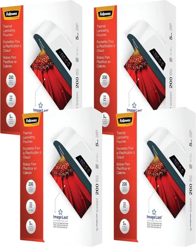 Vista 2 de Fellowes, Letter ImageLast Glossy, bolsas laminadas, Transparente Enhanced UV Protection, Jam-Free Arrow Guidance, Premium Protection, Dry-Erase