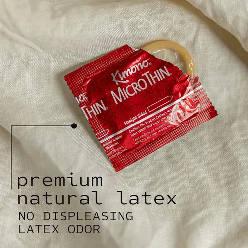 Vista 5 de Kimono Condones MicroThin 'Barely There', látex sensible, nuestro condón más delgado, 3