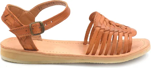 Vista 2 de Sandalias Mexicanas de Piel Geniune con Correa de Tobillo para Mujer - Modelo 1031