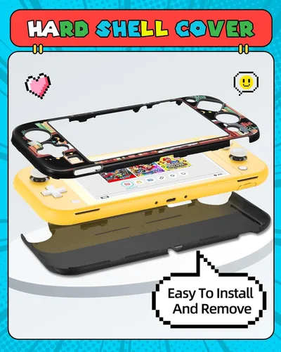 Vista 46 de Gurgitat 2 in 1 for Nintendo Switch Lite Case Protector - 24 Game Card Holder Case & Switch Lite Protective Cover Cute Funny Cartoon Hard Shell for