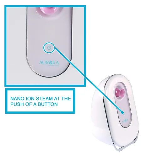 Vista 4 de Aurora Health & Beauty Nano Ion Facial, boquilla ajustable y vaporizador portátil