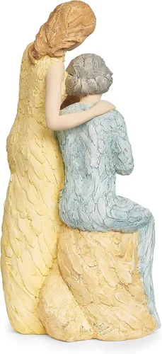 Vista 4 de Roman More Than Words, figura Moment in Time, 10.25 pulgadas de alto, resina y piedra, decoración, colección, duradera, duradera, decoración