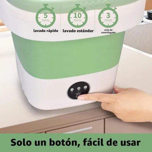Vista 6 de Lavadora portátil, mini lavadora y secadora plegable de 20 litros con 3 modos de limpieza profunda, pequeña lavandería plegable mejorada para hotel