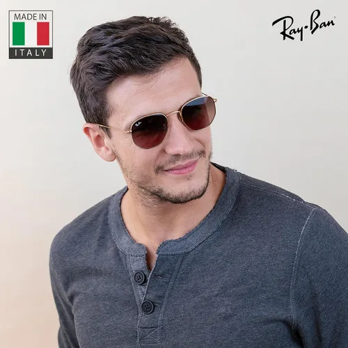 Vista 62 de Ray-Ban RB3548N Lentes planas hexagonales, gafas de sol cuadradas y redondas con kit oficial de gafas