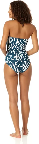 Vista 2 de Anne Cole - Traje de baño de una pieza con parte delantera plisada para mujer