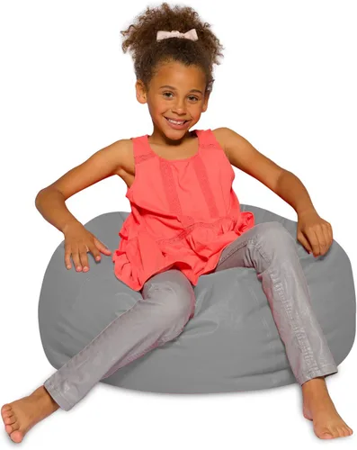 Vista 64 de Posh Creations - Sillón puff para niños, adolescentes y adultos, incluye funda extraíble y lavable a máquina, tamaño mediano de 27 pulgadas, lona