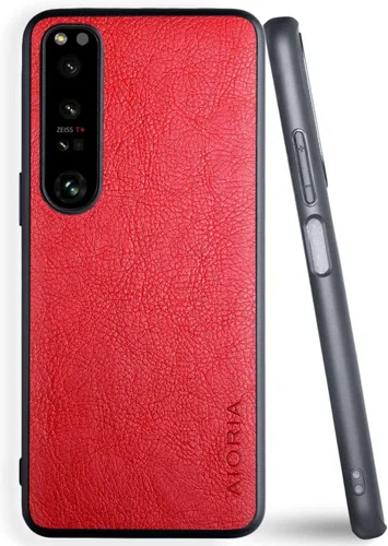 Vista 27 de AIORIA Funda protectora completa para Sony Xperia 1 IV, 6.5 pulgadas Premium PU Leather Cover Retro Business Design Full Protective Case para Sony