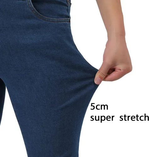 Vista 5 de Woenzaia Jeans para Hombre Slim Fit Skinny Denim Elásticos Cónicos
