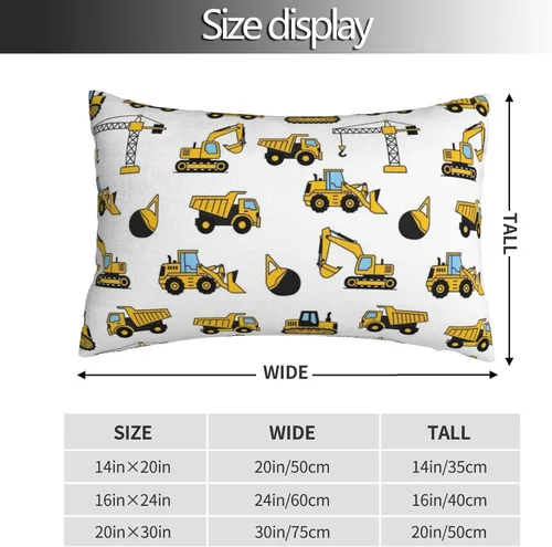 Vista 2 de Funda de cojín rectangular de terciopelo de felpa para cama, sofá, silla de oficina, compatible con equipos de construcción, carretillas elevadoras