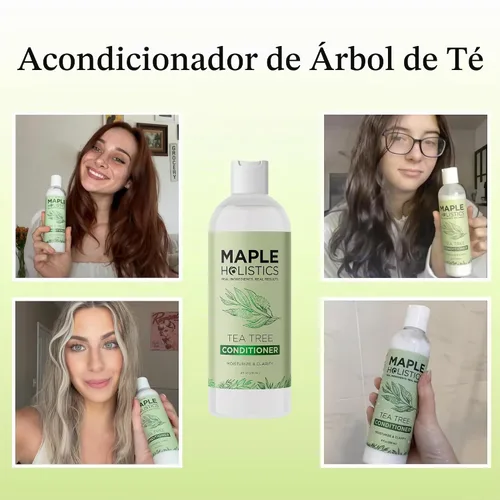 Vista 2 de Acondicionador Maple Holistics de aceite de árbol de té, para el cuidado del color, la resequedad y la caspa, y un tratamiento para el cabello