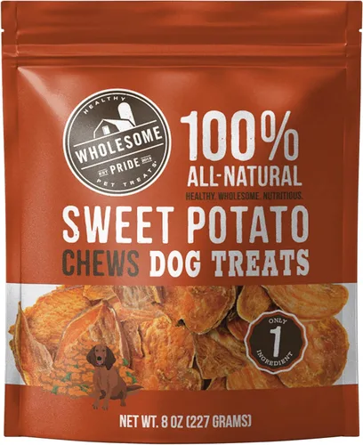 Vista 11 de Wholesome Pride - Caprichos de batata – premios naturales para perros – veganos, sin gluten y sin granos Sin conservantes, 100% batata, suavemente
