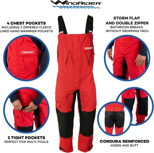 Vista 4 de WindRider Pro Foul Weather Gear - Traje de lluvia, transpirable e impermeable