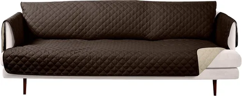 Vista 4 de Furhaven - Funda para muebles de sala de estar para perros y gatos, protector reversible de dos tonos, resistente al agua, lavable, color expreso