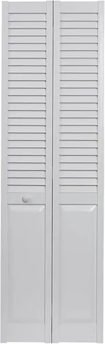 Vista 12 de LTL Home Products SEAPP24 Seabrooke - Puerta plegable interior con panel elevado de PVC, 80 pulgadas x 24 pulgadas, color blanco