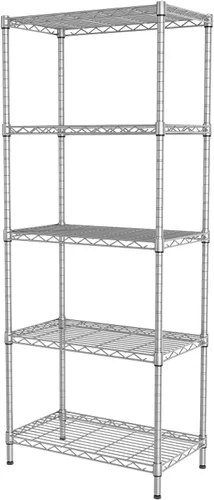 Vista 15 de SINGAYE 2 estantes pequeños para cocina, estante de alambre, estante de metal, organizadores ajustables, estantes de almacenamiento para despensa